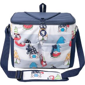 geckobrands Large Removable Hardliner Tote Cooler – Holds Up to 24 Cans or 15 Bottles, 5 Pockets/2 Neoprene, Easy Access Lid