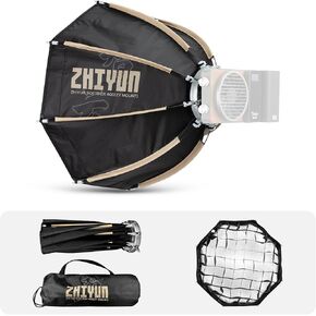 ZHIYUN 14.17inch MINI Octagonal Softbox ZY Mount [Official] Quick Folding Quick Set Up with Diffusers/Honeycomb Grid Compatible with X100 X60 Serise CX100 G60 CX50 Video Recording Portraits Shooting