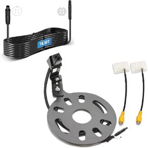 EWAY Classic 3.0 Adjustable Spare Tire Backup Camera w/ 16FT 4PIN Extension Cable for Jeep Wrangler JK JKU Rubicon Sahara 2007-2018, Heavy-Duty Metal Housing Rear View Reverse Aftermarket Camera