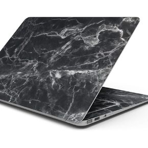Smooth Black Marble Full-Body Wrap Scratch Resistant Decal Skin-Kit Compatible with MacBook 15" Pro w/TB (A1990)