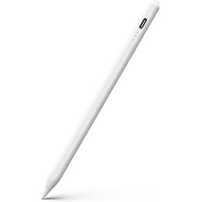 Lanteso Stylus Pencil for iPad 2018-2025 ، حساسية الميل ، رفض النخيل ، متوافق مع iPad 6/7/8/10/11th ، Mini 5/6/7 ، Pro 11/12.9/13 "، الهواء 3/4/5/M2 و 3 ، أبيض