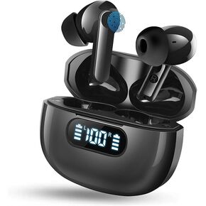سماعات الأذن اللاسلكية Bluetooth 5.4 سماعات الرأس ، 2025 Hi-Fi Stereo Bass Ear Buds ، 4 Enc Noise Englection Mic 48hrs في سماعات الأذن IPX7 مقاومة للماء للهاتف المحمول Android iOS تشغيل الهاتف