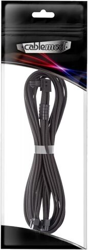 CableMod C-Series Pro ModFlex Sleeved 12V-2x6 12VHPWR 90° StealthSense PCIe Cable for Corsair Type 5 RMX Shift - Variant A (Black, 90° 16-pin to Dual 8-pin, 65cm) in Saudi Arabia