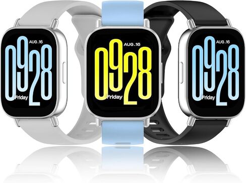 Bands for Redmi Watch 5 Active/Redmi Watch 5 Lite Straps for Women Men, [3 Pack ] Soft Silicone Smartwatch Belt Strap Replacement Wristbands Compatible with Xiaomi 5Lite/5Active Strap in Saudi Arabia