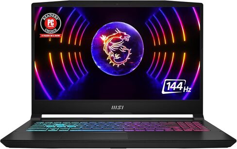 MSI Katana 15 Laptop: Intel Core i7-13620H, GeForce RTX 4060, 15.6" FHD 144Hz, 16GB DDR5, 1TB NVMe SSD, USB 3.2 Gen1 Type C w/DP, Cooler Boost 5, Win 11 Pro: Black B13VFK-1264US in Kuwait