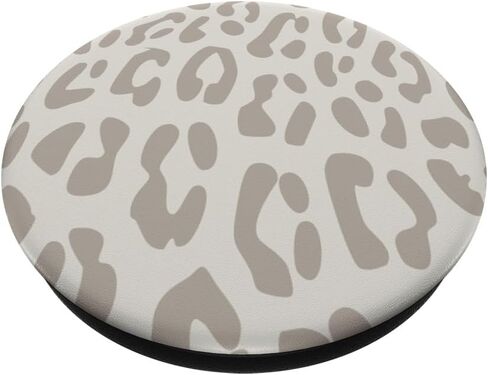 Leopard print cream cheetah design for women boys girl white PopSockets Adhesive PopGrip in Saudi Arabia
