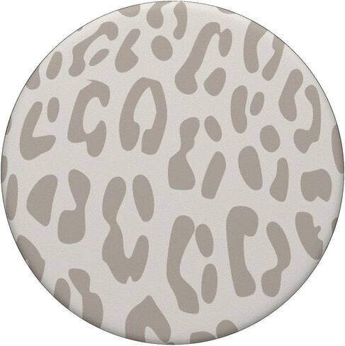 Leopard print cream cheetah design for women boys girl white PopSockets Adhesive PopGrip in Saudi Arabia