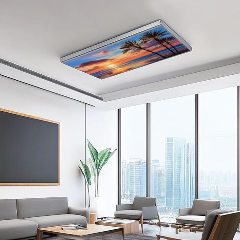 4 Pack Fluorescent Light Covers for Ceiling Lights Southern California sunset beach backlit palm trees Decorative Magnetic Fluorescent Light Filters for Classroom Office Home 4x2 ft in Saudi Arabia