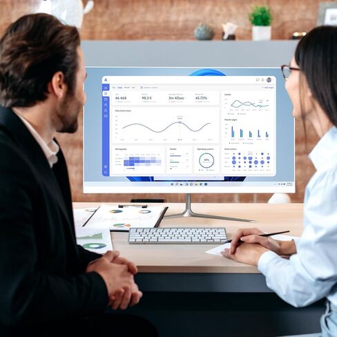 الكمبيوتر المكتبي All-In-واحد ، 27 "عرض FHD Ultra-Thin N5095 ذاكرة الوصول العشوائي 16GB ، 512 جيجا بايت SSD ، رباعي النواة 11 ، لوحة مفاتيح سلكية وماوس ، مكبر صوت RGB لدراسة مكتب الألعاب (N5095-16G-512G) in Kuwait