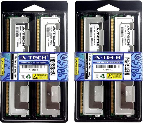مجموعة 32 جيجابايت (4 × 8 جيجا بايت) مخزنة بالكامل ذاكرة/ذاكرة خادم DDR2. PC2-5300 667MHz DDR2 DIMM ECC (مخزنة بالكامل) 240 دبوس 1.8 فولت in Kuwait