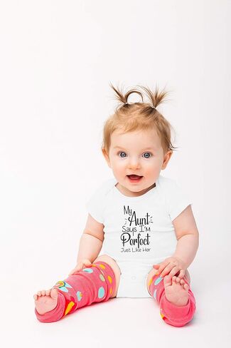 My Aunt Says I'm Perfect Just Like Her - Funny Cute Infant Creeper, One-Piece Baby Bodysuit (Black, 6 Months) in Saudi Arabia