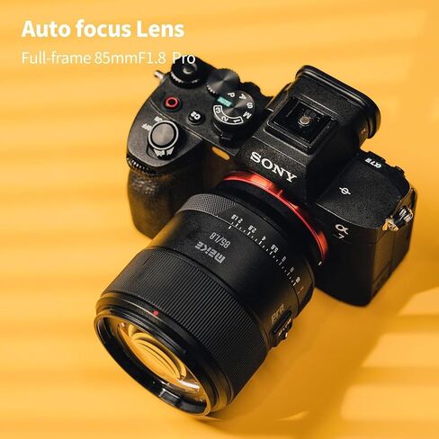 Meike 85mm F1.8 Auto Focus Medium Telephoto STM (Stepping Motor) Full Frame Portrait Lens Compatible with Sony E-Mount Mirrorless Cameras A7 A7R A74 A7R4 A7C A7III A7RII A7RIII A7SIII A7SII A9, etc in Kuwait