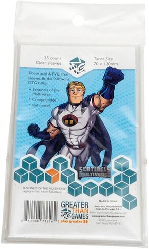 Greater Than Games: Card Sleeves: Mini Euro Size - 44x68 mm, 50 Sleeves, Clear, Acid Free & PVC Free, Card Game Protective Accessory in Kuwait