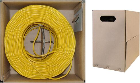 CableWholesale 1000 قدم CAT5E RISER (CMR) Ethernet Cable ، 24 AWG ، 350 MHz ، ETL مدرج ، 4 زوج من النحاس العاري الصلب ، زوج ملتوي غير محققة (UTP) مع صندوق سحب ، رمادي in Saudi Arabia