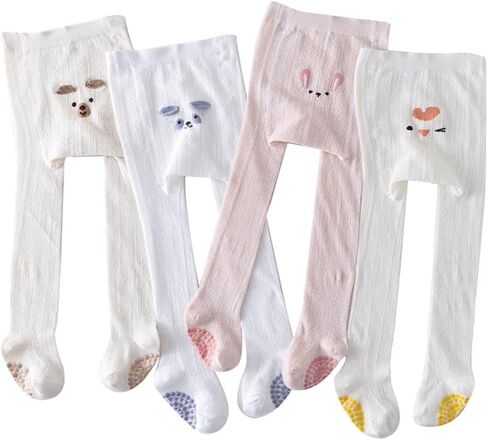 Baby Girl Tights 3 Pack Cable Knit Mesh Lace Leggings Stockings Bowknot Cotton Pantyhose for Toddlers(3 Pack-Bows,12M) in Saudi Arabia