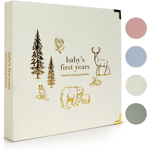 Keepsake Baby Memory Book for Boys and Girls – Timeless First 5 Year Baby Book – Gender Neutral Sage Baby Journal Scrapbook or Photo Album - A Milestone Book to Record Every Event from Birth to Age 5 in Kuwait
