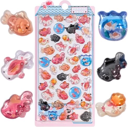 4PCS Self-Adhesive Stickers Mixed Style Decorative Star Fruit, Flowers, Plants, and Trees Stickers for Personalize Hand Account Photo Frame Album Laptop Water Bottle Scrapbook Decoration in Saudi Arabia