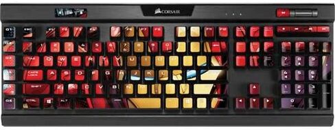 Skinit Sched Skin Gothly Tonclible مع K95 RGB Platinum Mechanical Gaming Keyboard - Marvel Avengers Assolbly Iron Man Design in Kuwait