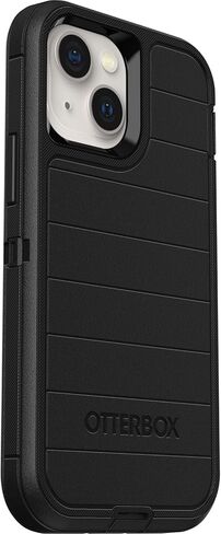 حافظة OtterBox iPhone 13 mini & 12 mini Defender Series - وحدة واحدة يتم شحنها في حقيبة بوليستر، مثالية لعملاء الأعمال - أسود، قوي ومتين، مع حماية للمنافذ، وتتضمن مسند مشبك الحافظة in Saudi Arabia