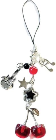 Homvog 1-4PCS Cute Phone Charms Aesthetic Y2K Cell Phone Charms Strap Pink Strawberry Butterfly Star Phone Charm Y2K Accessories for Phone Bag Keychain Airpods Camera Pendants Decor, metal in Saudi Arabia