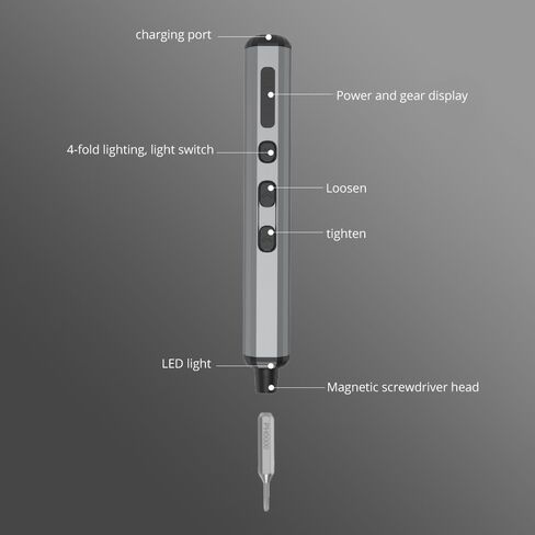 ymiko 68 in 1 mini electric ، أدوات الصيانة الدقيقة مع مادة الصلب الفاناديوم ، ضوء LED ، شحن النوع C ، تصميم التخزين المغناطيسي ، للهواتف المحمولة ، أجهزة الكمبيوتر ، والمزيد in Kuwait
