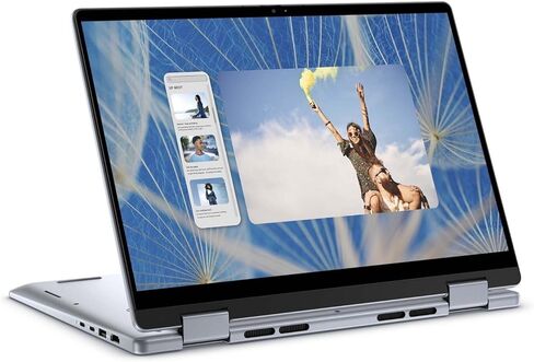 Dell Inspiron 14 7440 2in1 Laptop - 14" FHD + Touchscreen, Core 7 150U, 32GB DDR5, 1TB SSD, Backlit KB, Fingerprint Reader, Win 11 Pro & Office Lifetime License & External Optical Drive in Saudi Arabia
