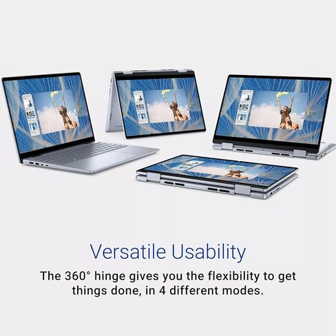 Dell Inspiron 14 7440 2in1 Laptop - 14" FHD + Touchscreen, Core 7 150U, 32GB DDR5, 1TB SSD, Backlit KB, Fingerprint Reader, Win 11 Pro & Office Lifetime License & External Optical Drive in Saudi Arabia
