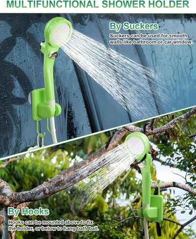 AUTOPkio Portable Camping Shower - Upgraded Outdoor Shower with Pressurizer & 4500mAh Rechargeable Battery Pump IPX7 Waterproof for Camp, Hiking, Car Washing, Pet Bath (Blue) in Saudi Arabia