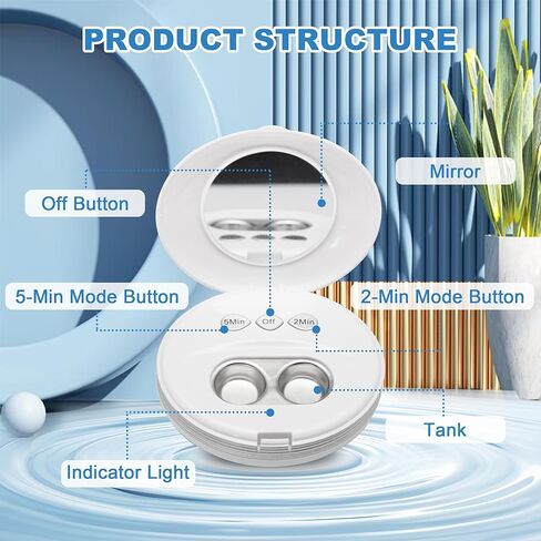 AMTAST Ultrasonic Contact Lens Cleaner Ultralight Scleral Lenses Daily Care Contact Lenses 60-78KHz Ultrasonic Cleaning for All Contact Lens AMT11 in Saudi Arabia