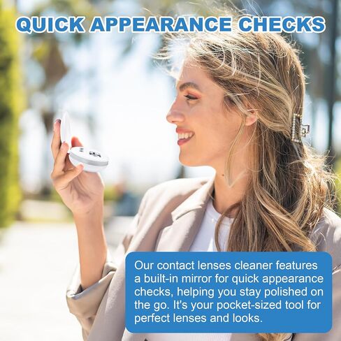 AMTAST Ultrasonic Contact Lens Cleaner Ultralight Scleral Lenses Daily Care Contact Lenses 60-78KHz Ultrasonic Cleaning for All Contact Lens AMT11 in Saudi Arabia