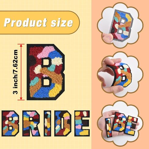 4PCS Mama Iron on Patches 3" Mother's Day Patches Mom Chenille Patches Colorful Jacket Letter Patches for Clothing Hats Shirts Shoes Jeans Bags Craft in Saudi Arabia