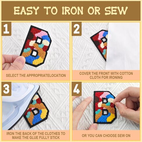 4PCS Mama Iron on Patches 3" Mother's Day Patches Mom Chenille Patches Colorful Jacket Letter Patches for Clothing Hats Shirts Shoes Jeans Bags Craft in Saudi Arabia