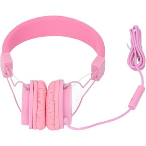 Headphone with Microphone, Enhanced Surround Sound Wired Stereo Headphone Adjustable Headband Portable for Music for MP3 (Black)