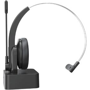 Black | Bluetuth Headset with Mic Wireletss Noise Reduction Headphones Hands-Free Call for Pc Laptop Call Center Office Earphones