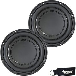 Polk Audio -Two DB1042SVC 10" Single 4-Ohm Voice Coil Subwoofers, Bundle - Marine Certified