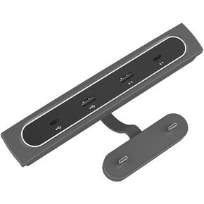 HXBER UBS Hub, 4 in 1 USB Hub Center Console Docking Station Quick Charge Multiport Hub Adapter with LED Light Replacement for Tesla Model 3 Model Y