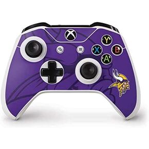 Skinit Decal Gaming Skin Compatible with Xbox One S Controller - Officially Licensed NFL Minnesota Vikings Double Vision Design