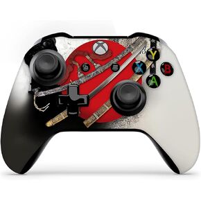 ZOOMHITSKINS Controller Skin Compatible with X1 S and X1 X, Vinyl Sticker Technology, Japan Samurai Sword Anime Red Warrior, Durable, 1 Skin, Made in The USA