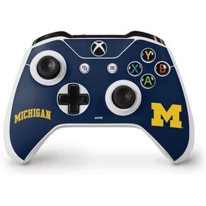 Skinit Decal Gaming Skin Compatible with Xbox One S Controller - Officially Licensed College Michigan M Design