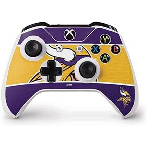 Skinit Decal Gaming Skin Compatible with Xbox One S Controller - Officially Licensed NFL Minnesota Vikings Zone Block Design