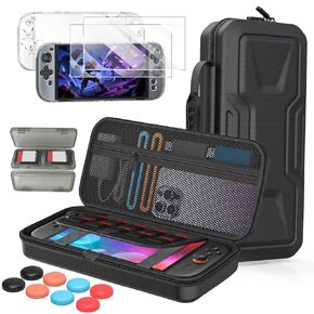 All in One Accessories Carrying Case Bundle for Nintendo Switch 2 2025 with 10 Game Cards Slots, for Game Boy Advance Games