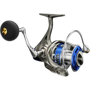 ‎Divmystery Spinning Reel 1000-7000X for Saltwater | 9+1 Stainless Bearings, Ultra-Lightweight Aluminum Body, Carbon Fiber Drag for Big Game Fishing (Max Drag Up to 55lbs)