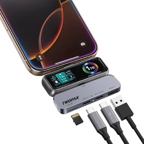 USB C iPhone Hub with Portable MagSafe iPhone SSD External Super Storage