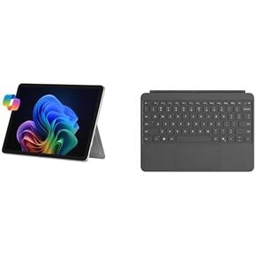 Pro 12" Copilot+ PC (2025), 16GB RAM, 256GB SSD | Surface Pro 12-inch Keyboard | 2-in-1 Bundle | Platinum