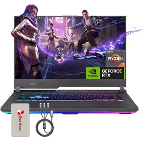 ASUS ROG Strix G15 15.6" Gaming Laptop, 165Hz WQHD IPS Display, AMD Ryzen 7 6800H, GeForce RTX 3060 Graphics, 32GB DDR5 RAM, 2TB PCIe SSD, RGB Keyboard, Windows 11, Gray, 128GB Docking Station Set