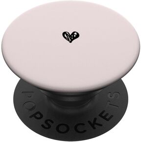 Pink Hand Drawn Heart Love Minimalist PopSockets Swappable PopGrip