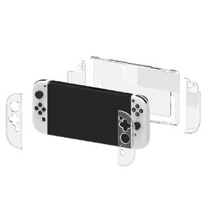 Geekria Protective Case Compatible with Nintendo Switch 2 Console, Hard Transparent Cover, Split Design Shockproof Anti-Scratch Shell, Game Accessories (Clear)