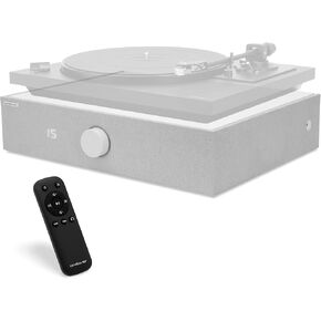 Andover Audio SpinBase MAX 2 Premium Speaker System - Bluetooth Streaming, Phono Pre-Amp, Capacitive Controls, IsoGroove Technology, Ideal for Turntables, Home Theater, and Hi-Fi Sound Setup - White