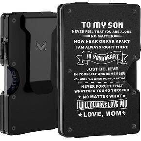 Minimalist Men AirTag Aluminum Wallet, Slim Metal Credit Card Holder with Removable Money Clip, Mens Air Tag Card case, Front Pocket RFID Blocking Wallets, Matte Black (AirTag Not Included) in Saudi Arabia