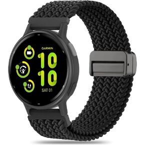 20 مم مضفر مغناطيسي متوافق مع Garmin Vivoactive 5 نطاقات ساعة/حيوية 6/3/3 موسيقى ، حزام معصم نايلون نايلون نايلون لور لوكس SQ 2/Venu 2 Plus & Forerunner 55/165/245/645 in Kuwait